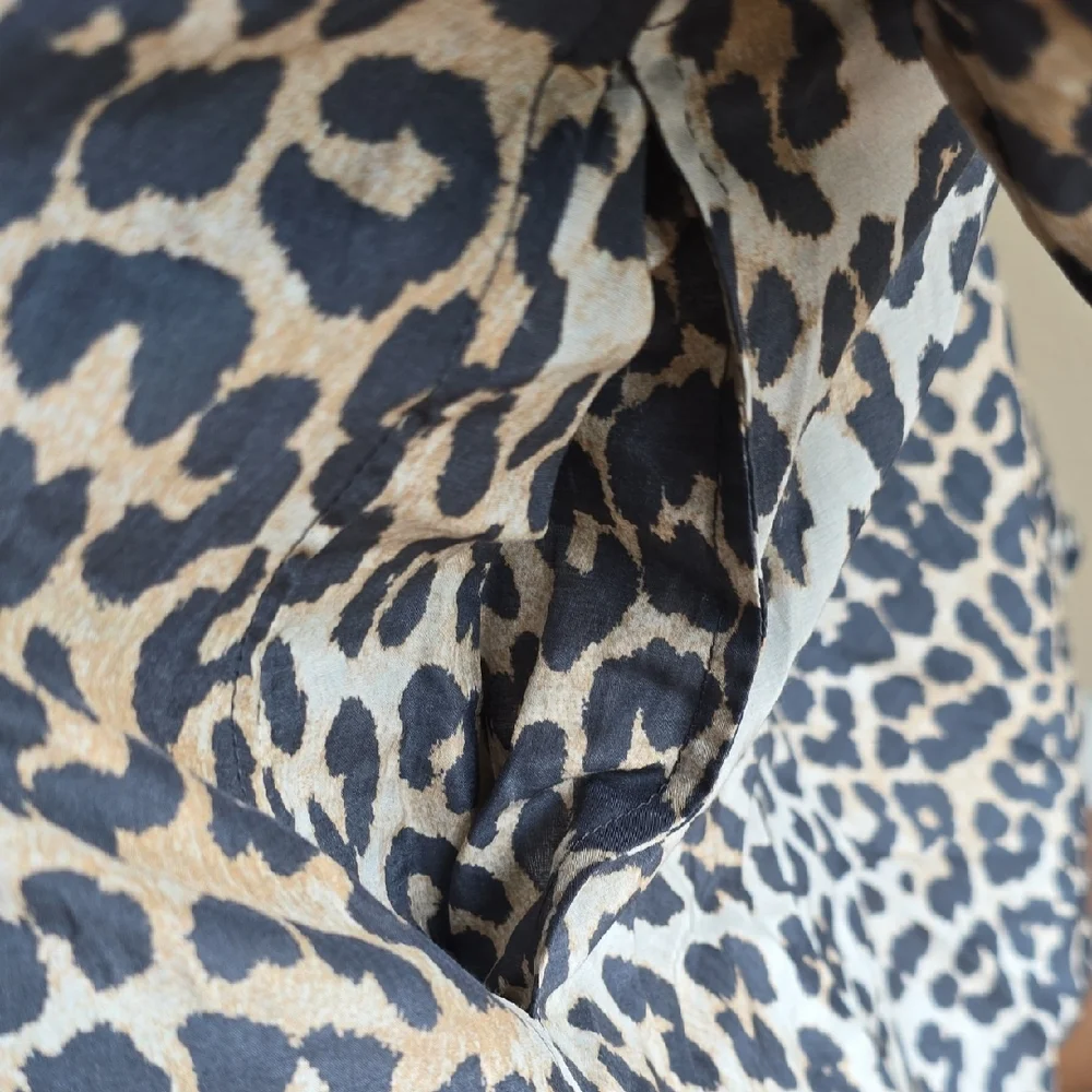 Ganni Animal Print V-Neck Dress - Picture 6 of 9